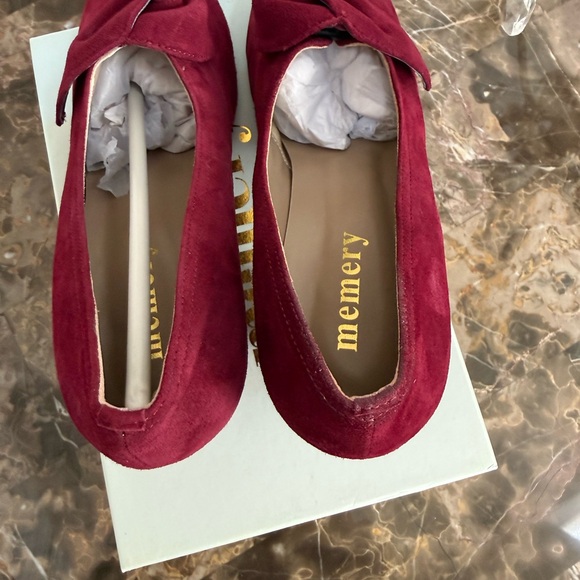 NEW IN BOX Memery Luise Red 100% Suede Shoes (Size 41/US Women’s 10) - Picture 4 of 10
